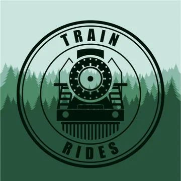 Train design over green background vector illustration Ilustração Stock