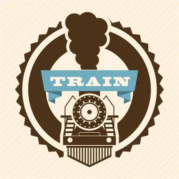 Train design over pink background vector illustration Ilustração Stock