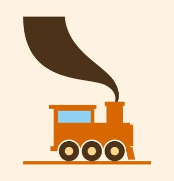 Train design over pink background vector illustration Ilustração Stock