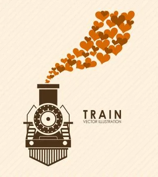 Train design over pink background vector illustration Ilustração Stock