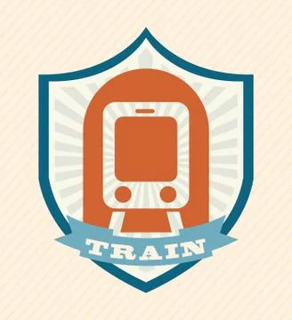 Train design over pink background vector illustration Ilustração Stock