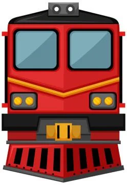 Train design in red color Illustrazione stock