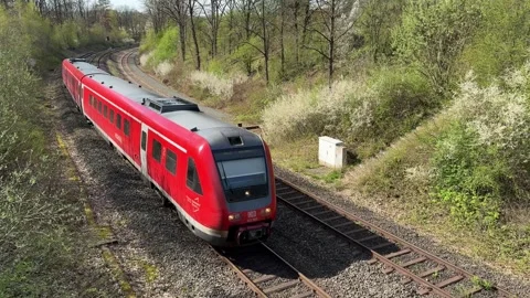 Train on the Deutsche bahn, Bavaria, Germany 6th April 2024 Vidéo 273481559
