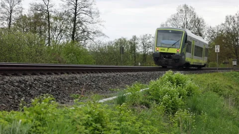 Train on the Deutsche bahn, Bavaria, Germany 26th April 2024 스톡 동영상 274344722