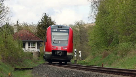 Train on the Deutsche bahn, Bavaria, Germany 25th April 2024 스톡 동영상 274344734