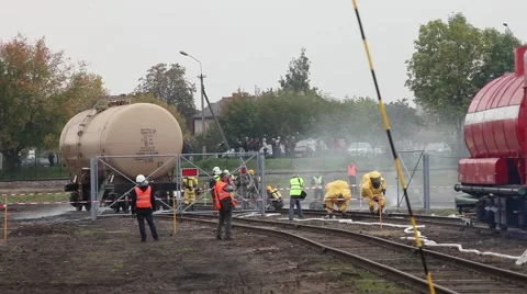 Train disaster Stock Footage 41858897