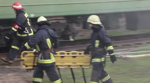 Train disaster Stock Footage 41858959