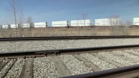 Train in the Distance Stock Footage 21980455