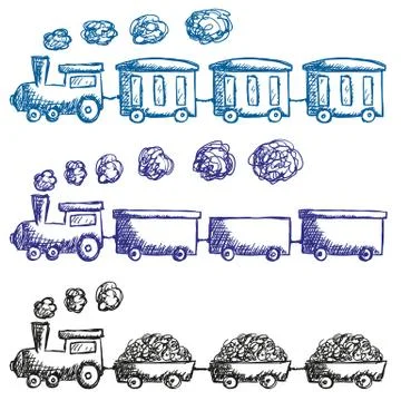Train doodle Stock Illustration