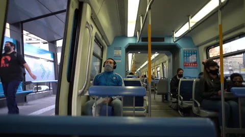 Train door closing from inside with warning sound Stock Footage 139504152