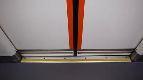 Train door closing.4K Stock Footage 98651761