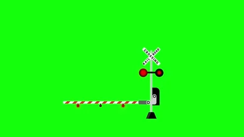 Train doors closing and opening animated railroad crossing gates opening an.. Stock Footage 308563028
