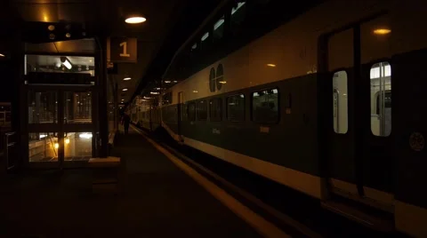 Train doors closing - GO Train - Toronto Stock Footage 68999728