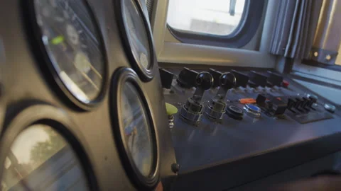 Train driver driving the train in the cab DaresSalaam Tanzania Stock Footage 131959097