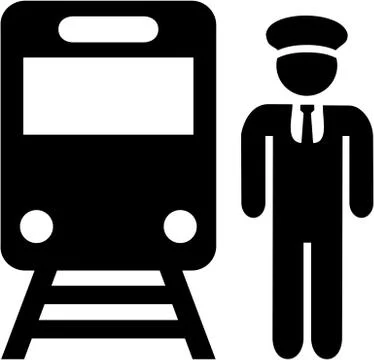 Train driver icon Stock Illustration