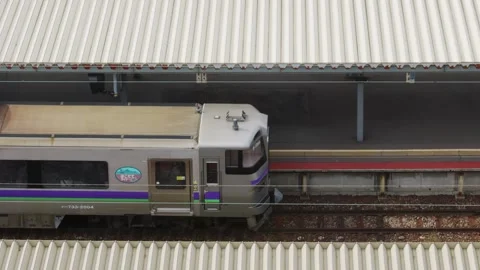 Train driver pointing check and entering cab, Hakodate, Japan, 2026.09.10. Stock Footage 345432160