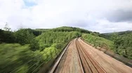Train Drivers Pov In The Countryside Stock Footage