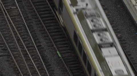 Train driving through frame. Stock-Footage 57310049