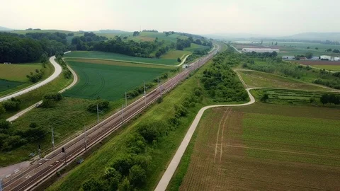 Train Drone Shot 4k Stock Footage 108266462