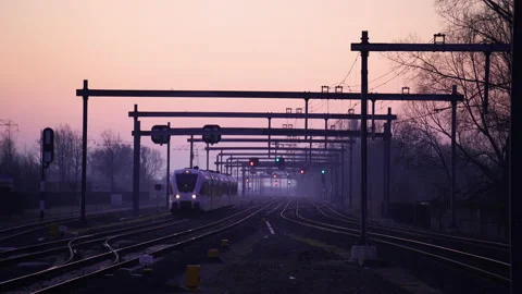 Train during dawn Stock Footage 171479717