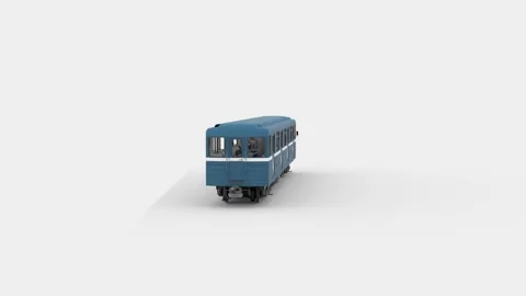 Train engine model with white background Stock Footage 295873933