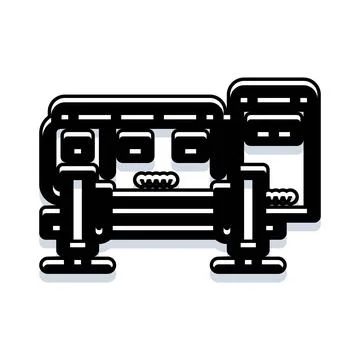 Train engine moving on rails transportation concept Stock Illustration