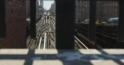 Train Engine Passing Under Camera and Into Tunnel Video stock 304015645