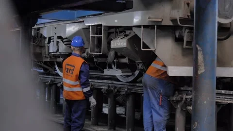 Train engine repair 스톡 동영상 156811483