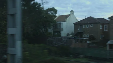 Train Entering Station Stock Footage 51778296