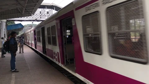 Train entering station Stock Footage 99911253