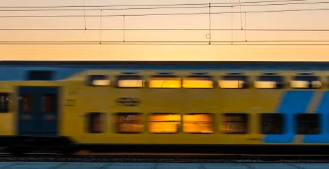 Train Evening Amersfoort Stock Photos