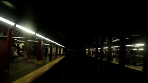 TRAIN Exiting 34th Street 스톡 동영상 38017071