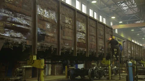 Train Factory hall 動画素材 33402761