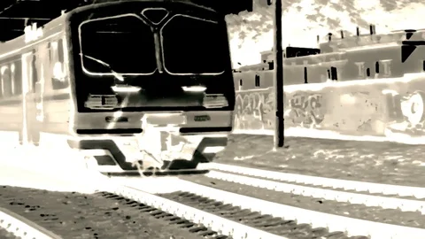 Train In Fast Motion In Abstraction Stock Footage 101437475