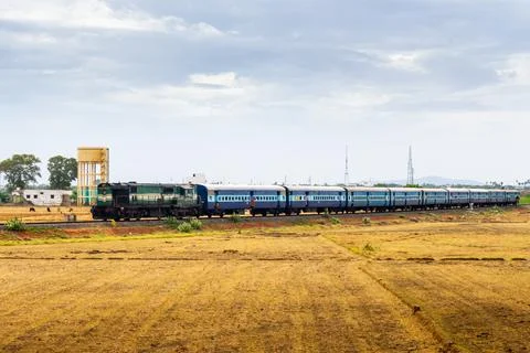 Train in the field 写真素材