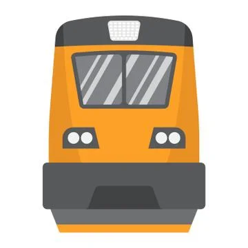 Train flat icon, transport and vehicle, locomotive Illustrazione stock