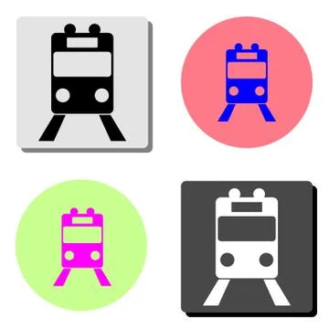 Train. flat vector icon Stock Illustration