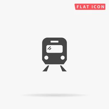 Train flat vector icon Illustrazione stock