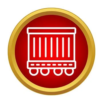 Train freight car icon symbolizing logistics and delivery Stock Illustration