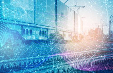 Train freight transportation illustration Stock Illustration