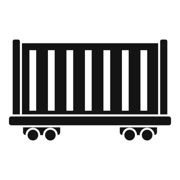 Train freight wagon carrying intermodal container for shipping goods Stock Illustration