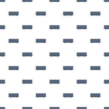 Train freight wagon transportation seamless pattern background Stock Illustration