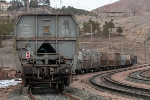 Train freight wagons Stock Photos