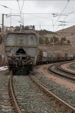 Train freight wagons Stock Photos