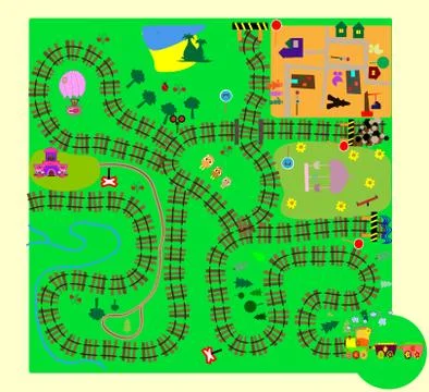 Train. fun children's maze of vector Stock Illustration