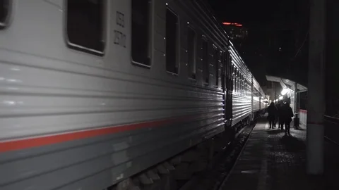 Train go from the train station Stock Footage 101434242