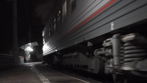 Train go from the train station Stock Footage 101434266