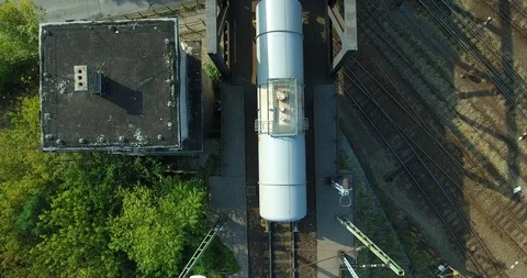 Train goes down Stock Footage 116656446