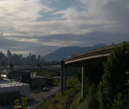 Train goes by Vancouver Video stock 21789072