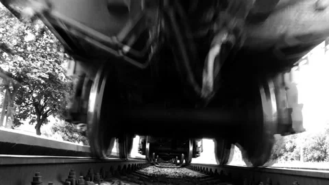Train Is Going Bottom View Transportation Video Stock Footage 118008206